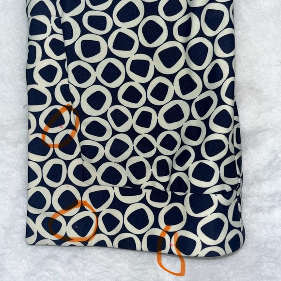 Jude Connally Medium MEGAN Tunic DRESS Blue Print  3/4 SLEEVES V-Neck Stretch - Picture 12 of 12